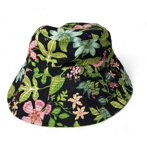 Vera Bradley Bucket Hat Women's Reversible Tropical Floral Geo Pattern Sunhat OS